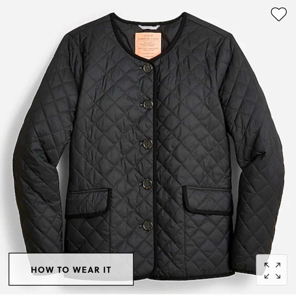 NWT J. Crew Quilted Lightweight Lady Jacket - Size 8